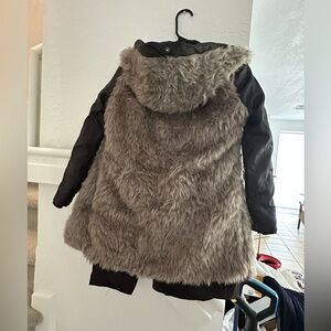 Faux Fur Hooded Coat